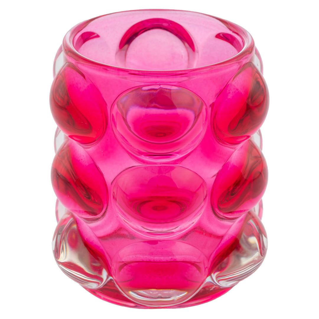 Lucia Hobnail Votive - Hot Pink