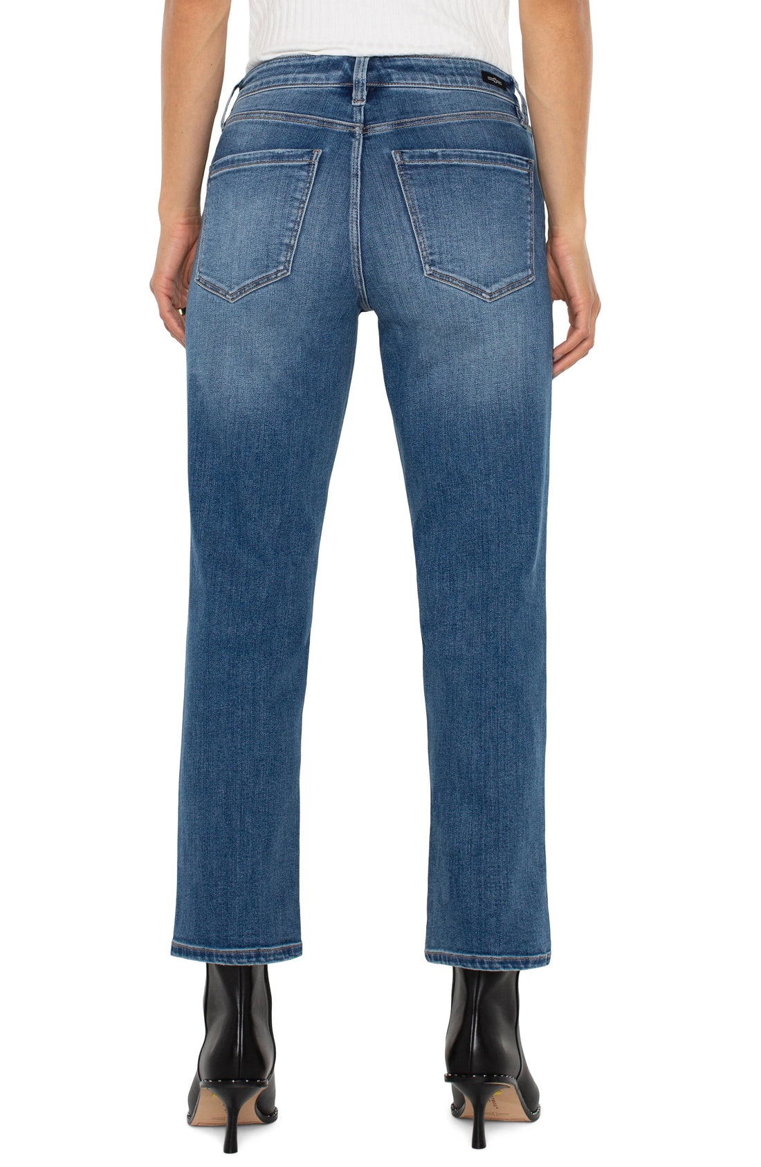 Liverpool - Kennedy Crop Straight Denim - McCallister