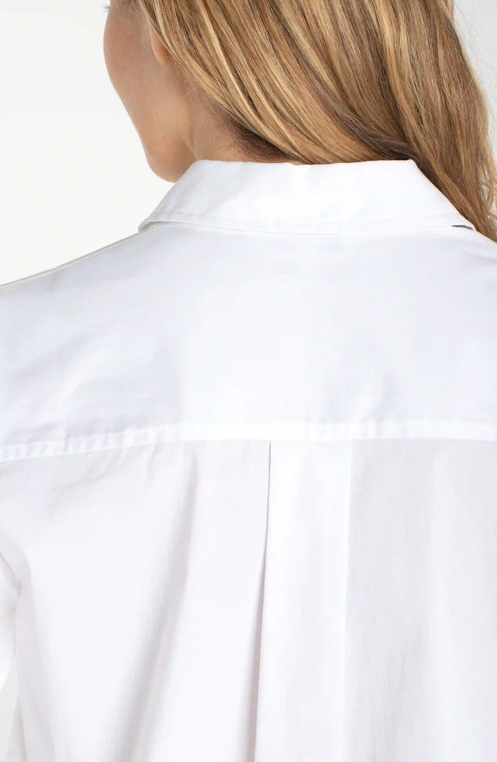 Liverpool - Adjustable Sleeve Button Front Woven Top