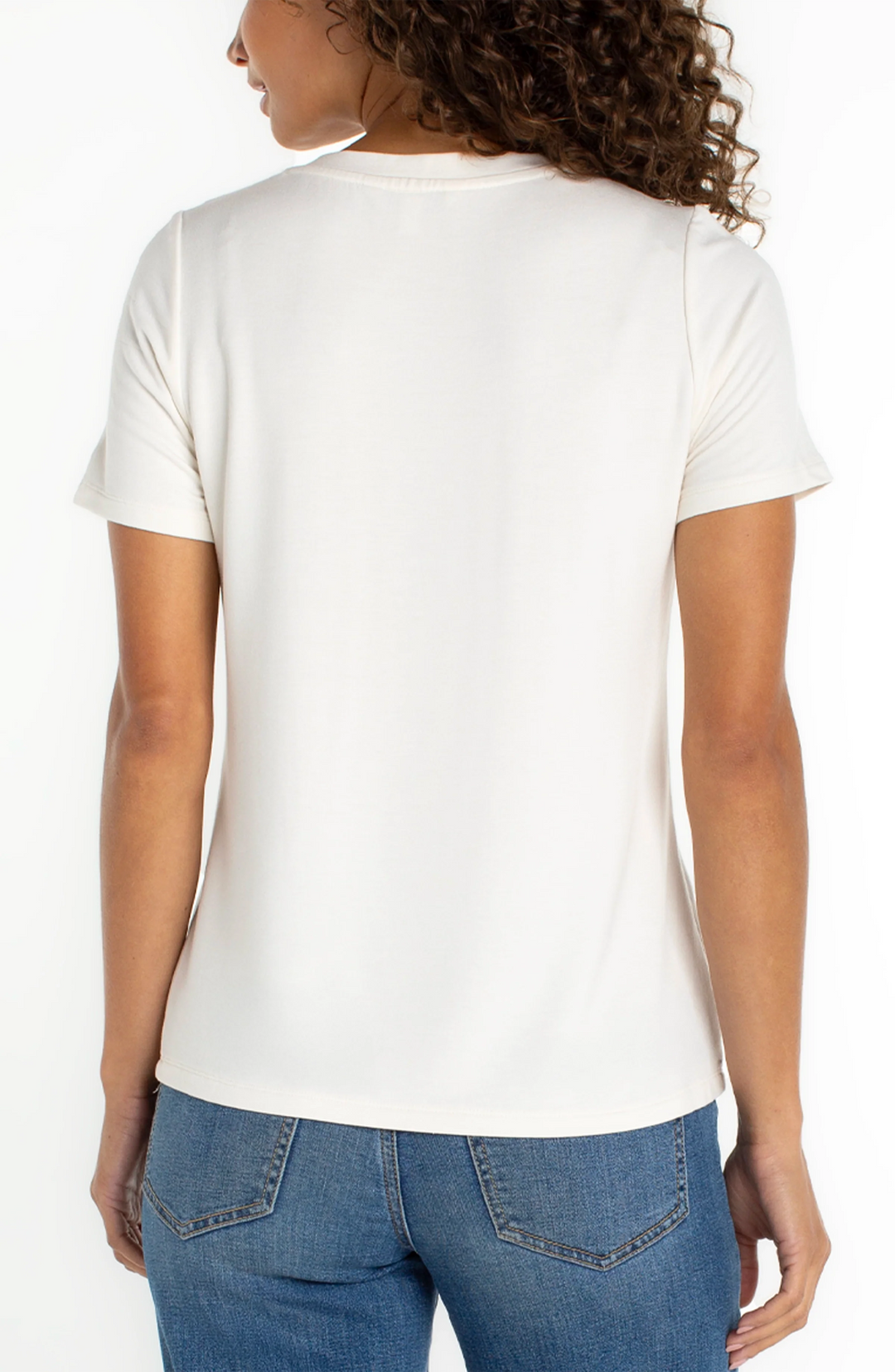 Liverpool - Short Sleeve V-Neck Knit Tee