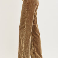 Risen - High Rise Front Yoke Corduroy Pants