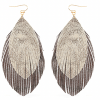 Two-Layer Leather Earrings