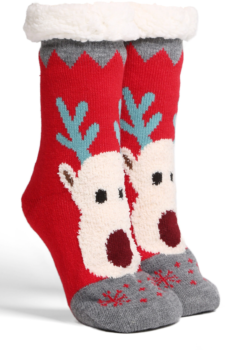 Reindeer Sherpa Socks