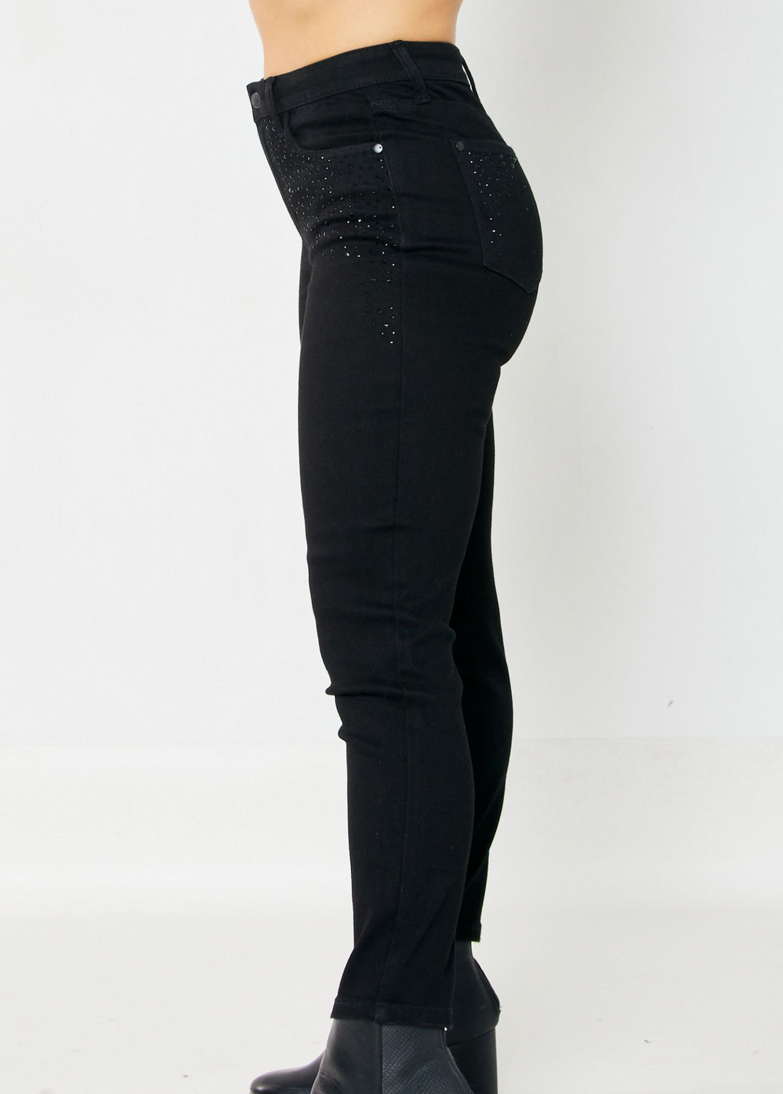 Judy Blue - High Waist Rhinestone Embellishment Slim Jeans