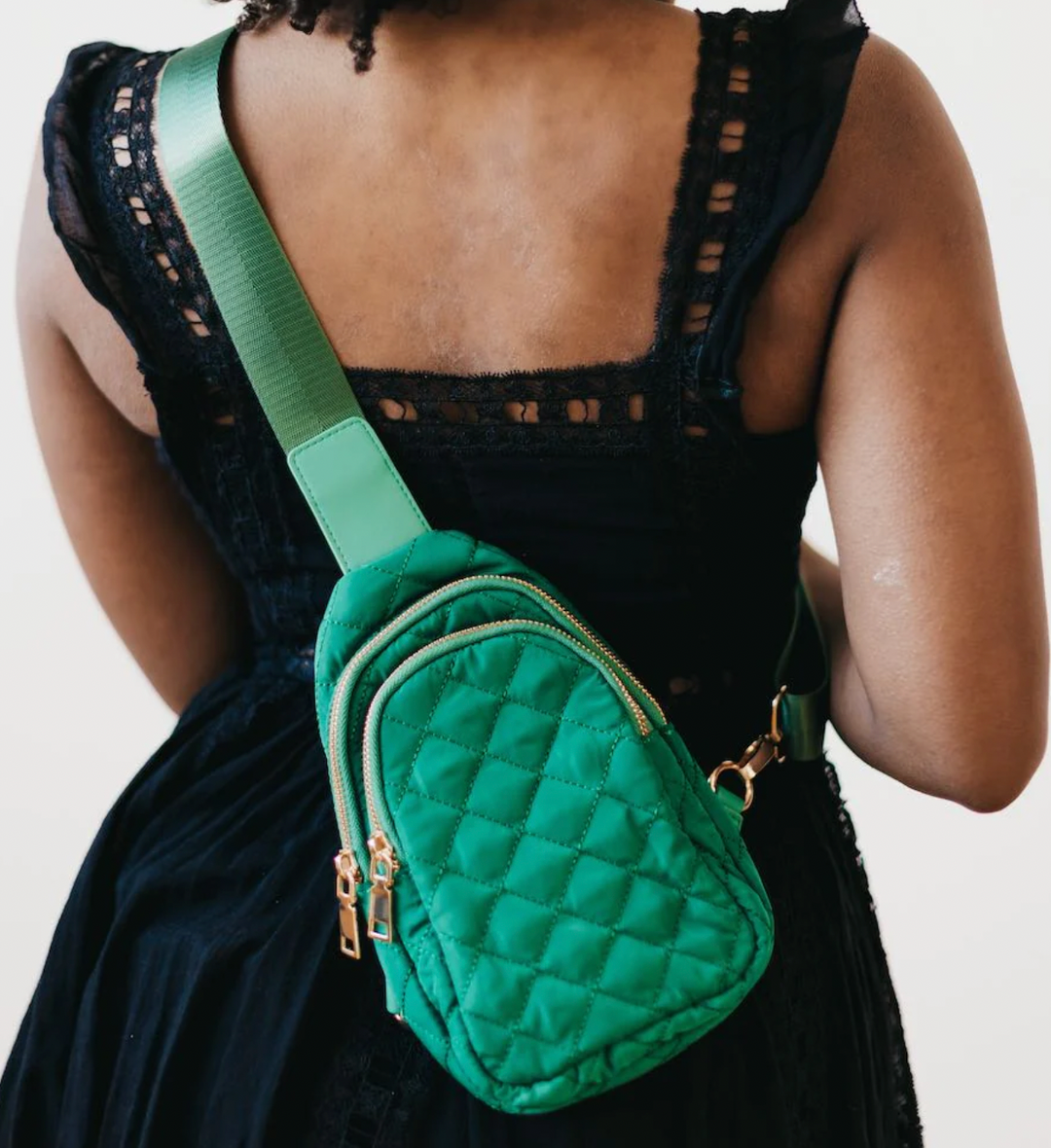 Quilted Puffer Sling Bag