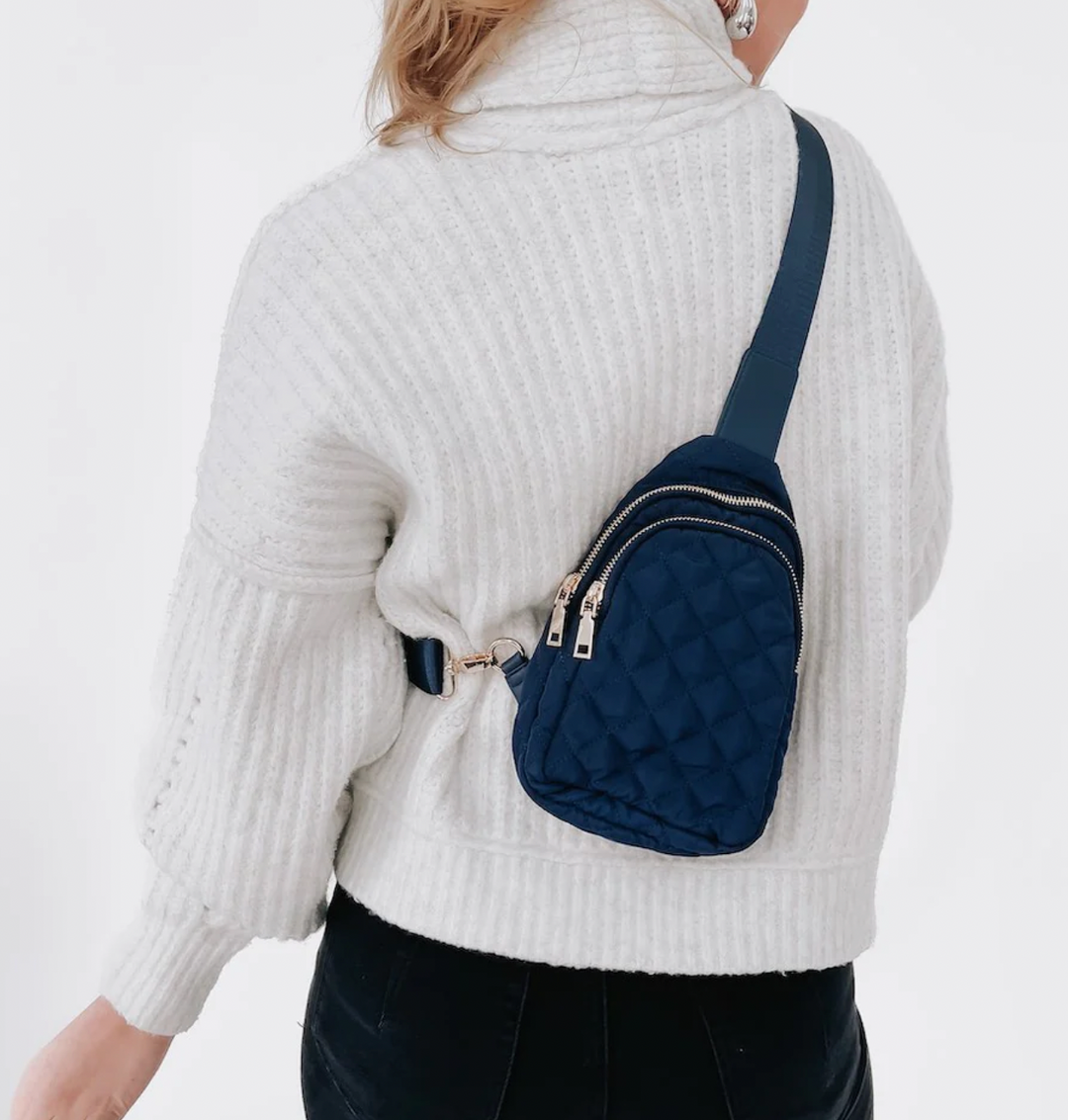 Quilted Puffer Sling Bag