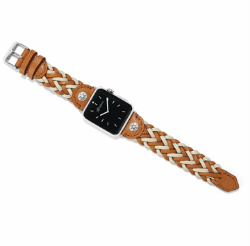 Rory Leather Watch Band - Shoe White / Toffee