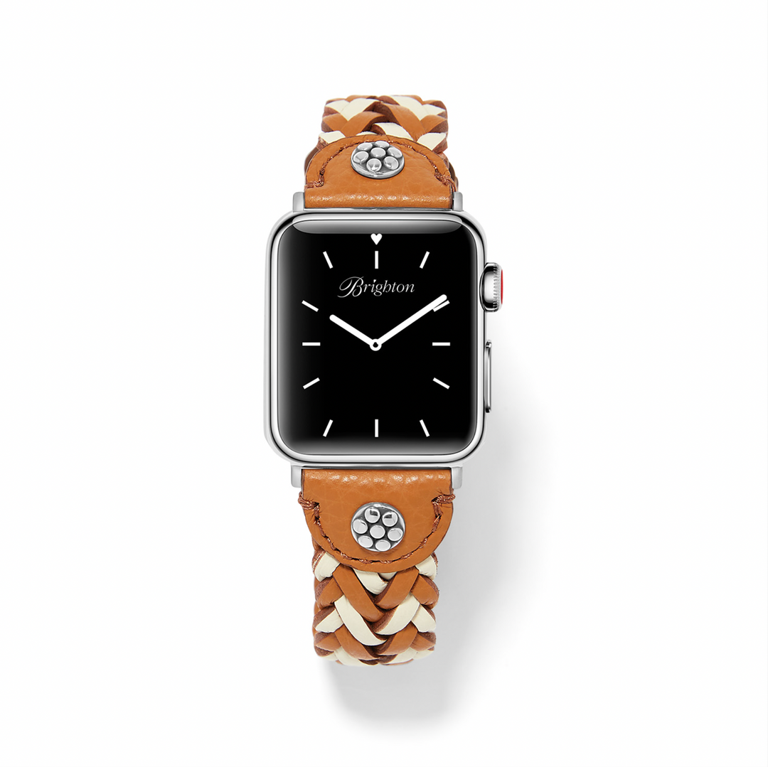 Rory Leather Watch Band - Shoe White / Toffee