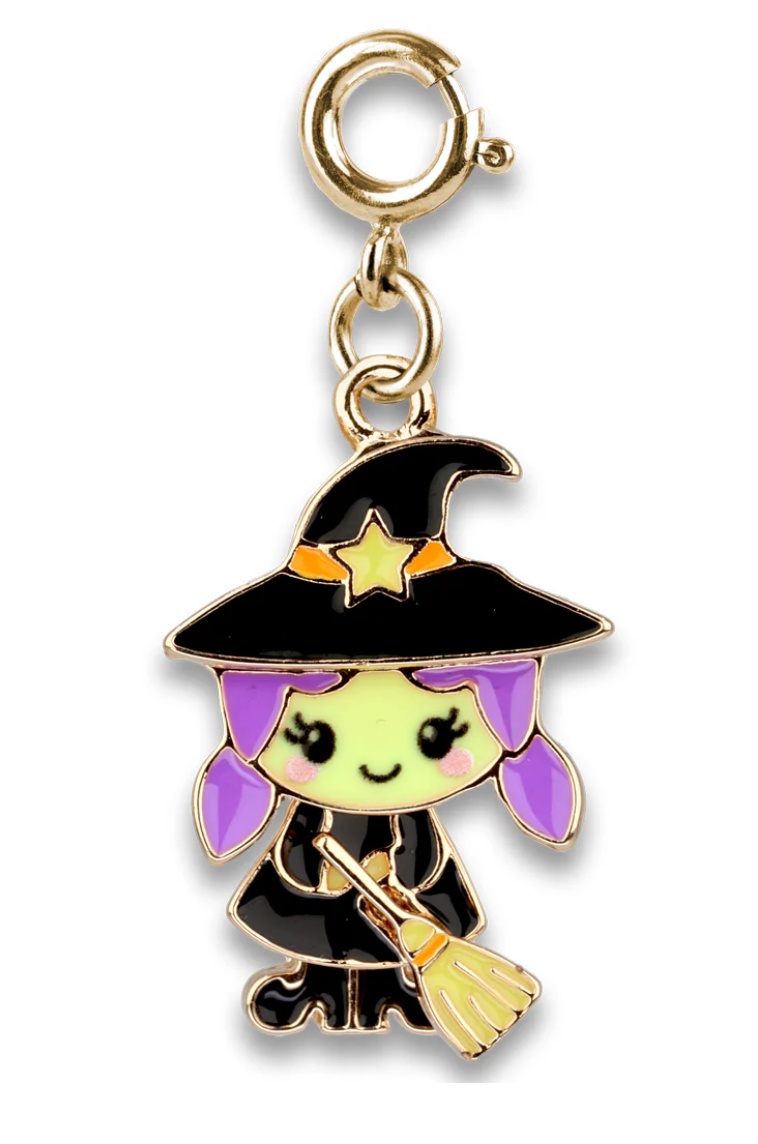 CHARM IT! Gold Swivel Witch Charm