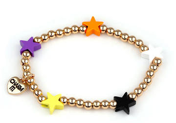 CHARM IT! Gold Halloween Stretch Bead Bracelet