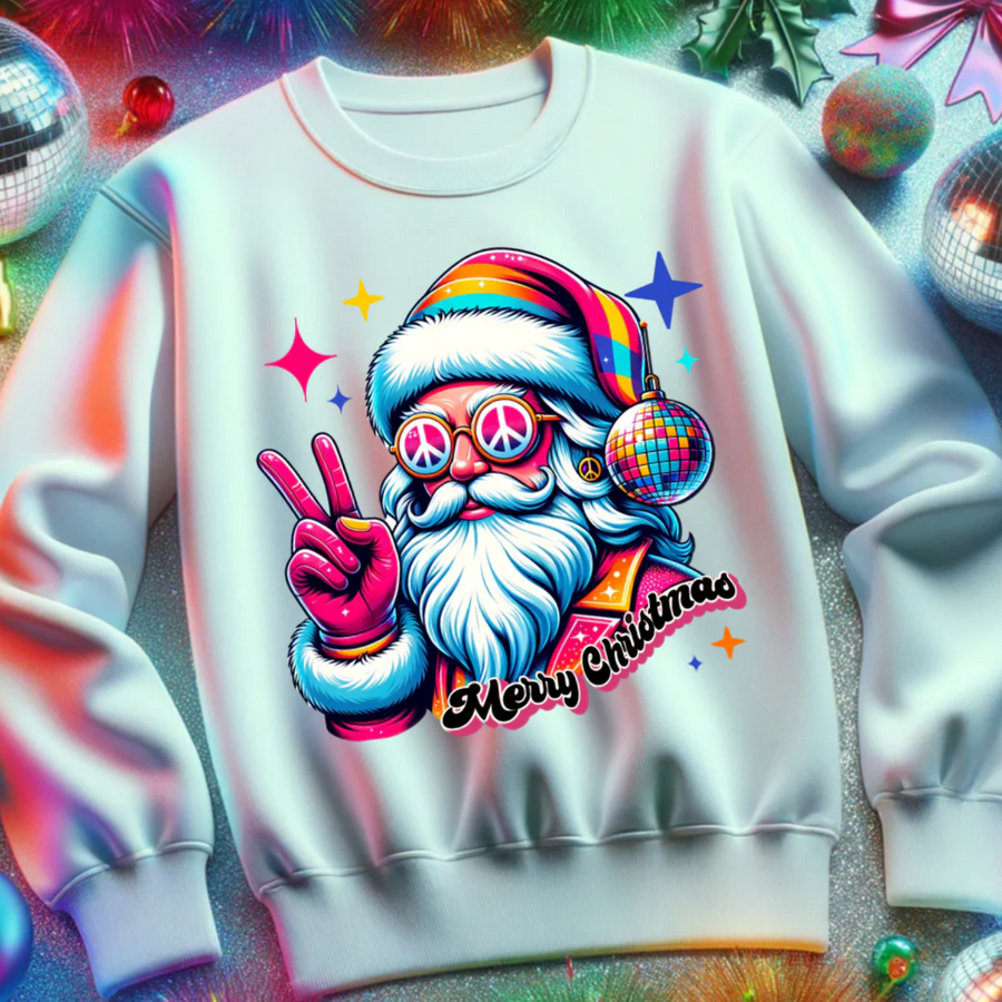 Hippie Peace Santa Sweatshirt {SPECIAL ORDER}