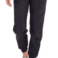 Ruched Front Active Joggers - Black