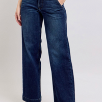 Judy Blue - High Waist Wide Leg Dark Wash