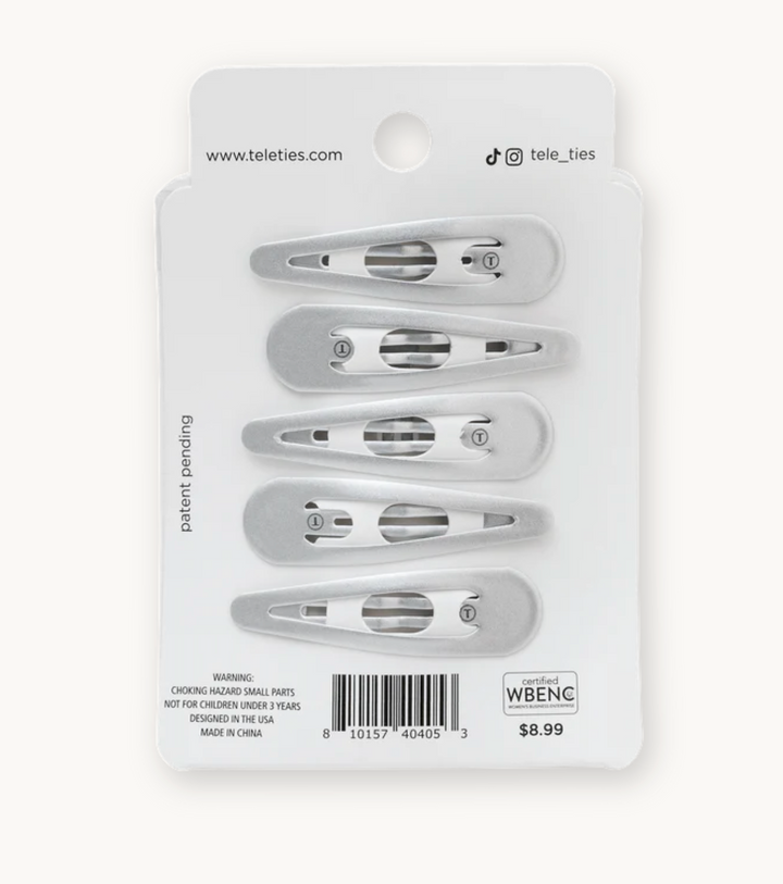 Teleties - Silver Snap Clip