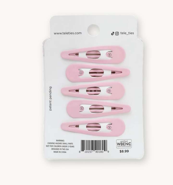 Teleties - Pearly Pink Snap Clip