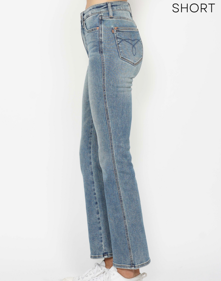 Judy Blue - High Rise Tummy Control Bootcut - Short Inseam - Medium Wash