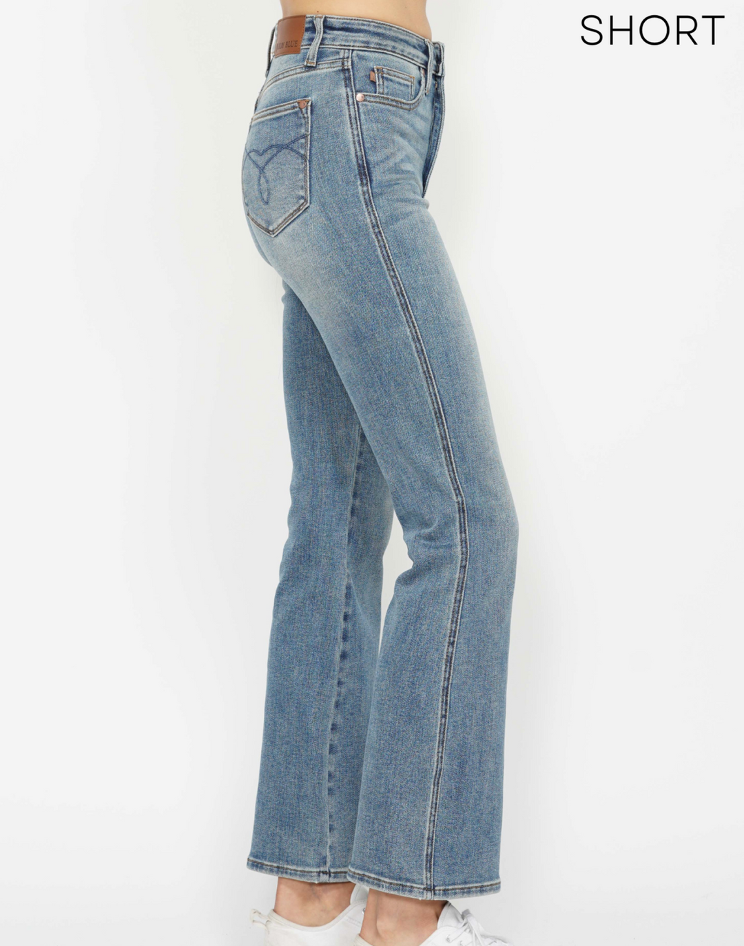 Judy Blue - High Rise Tummy Control Bootcut - Short Inseam - Medium Wash