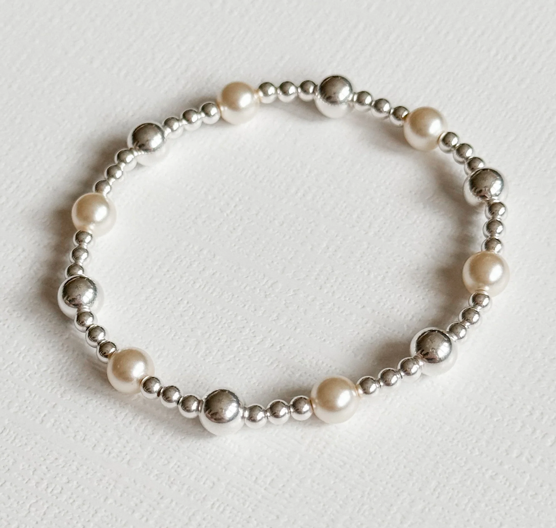 Sunrise Pearl and Silver Bracelet | Waterproof