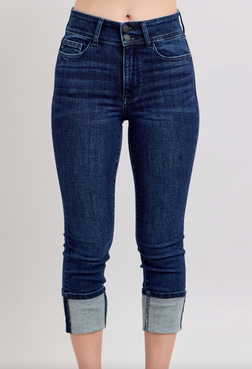 Judy Blue - High Rise Double Band Waistband Capri