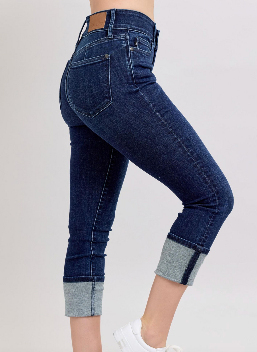 Judy Blue - High Rise Double Band Waistband Capri