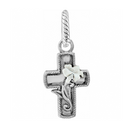 Easter Lily Cross Charm