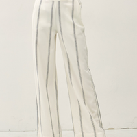 Striped Straight Leg Pants - Ivory