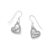One Heart French Wire Earrings