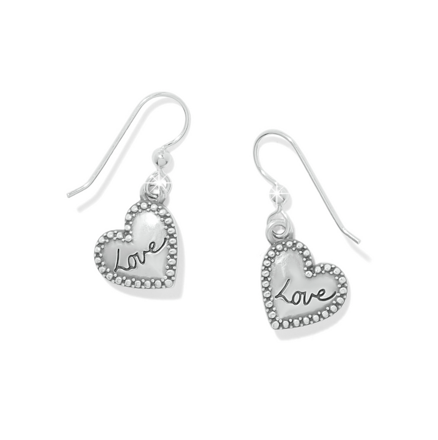 One Heart French Wire Earrings