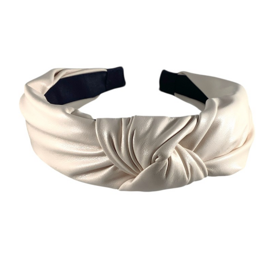 Faux Leather Knotted Headband