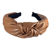 Faux Leather Knotted Headband
