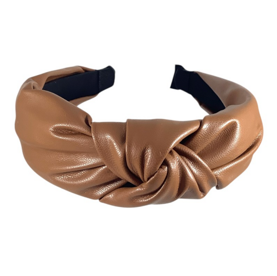 Faux Leather Knotted Headband