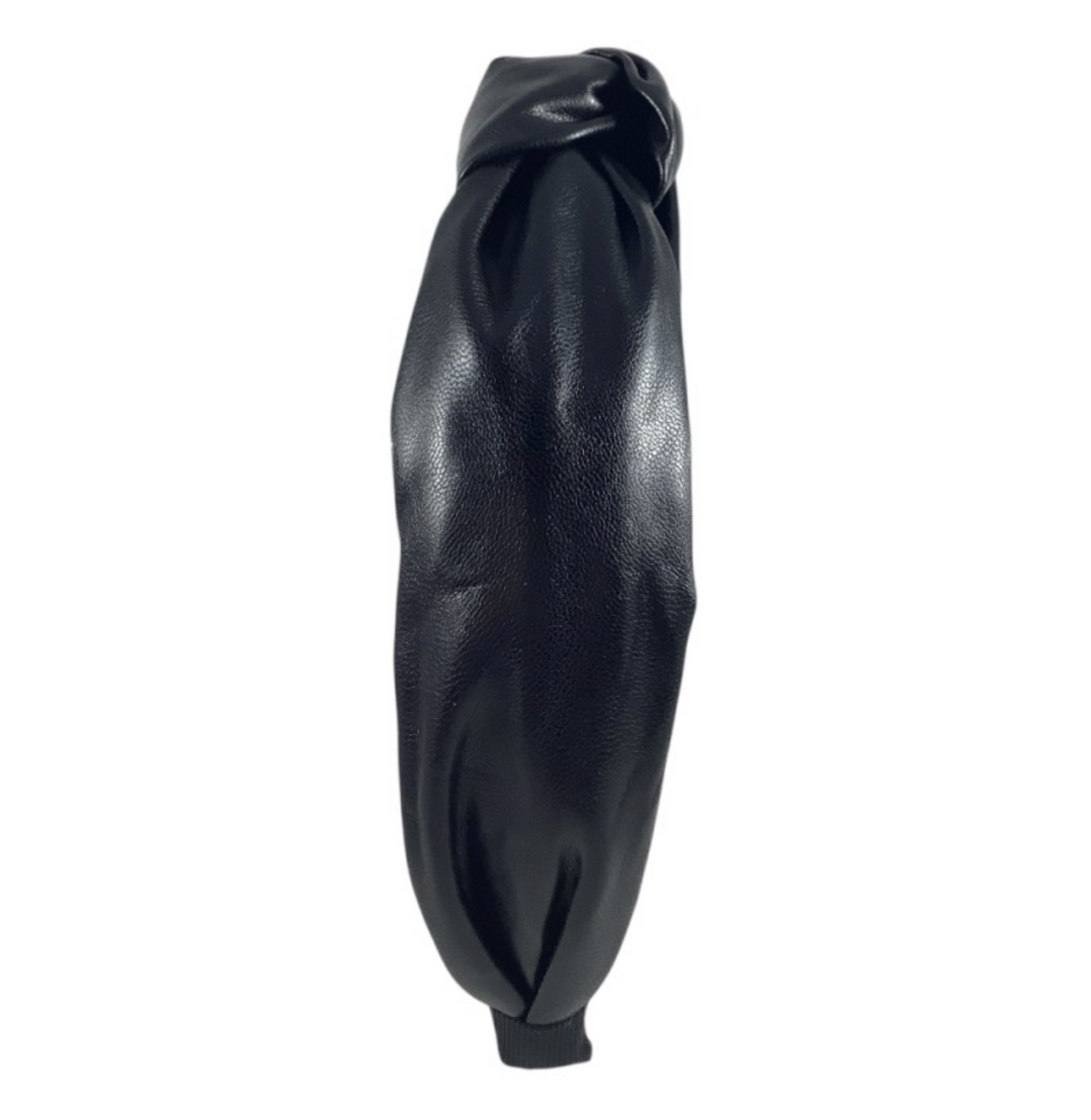 Faux Leather Knotted Headband