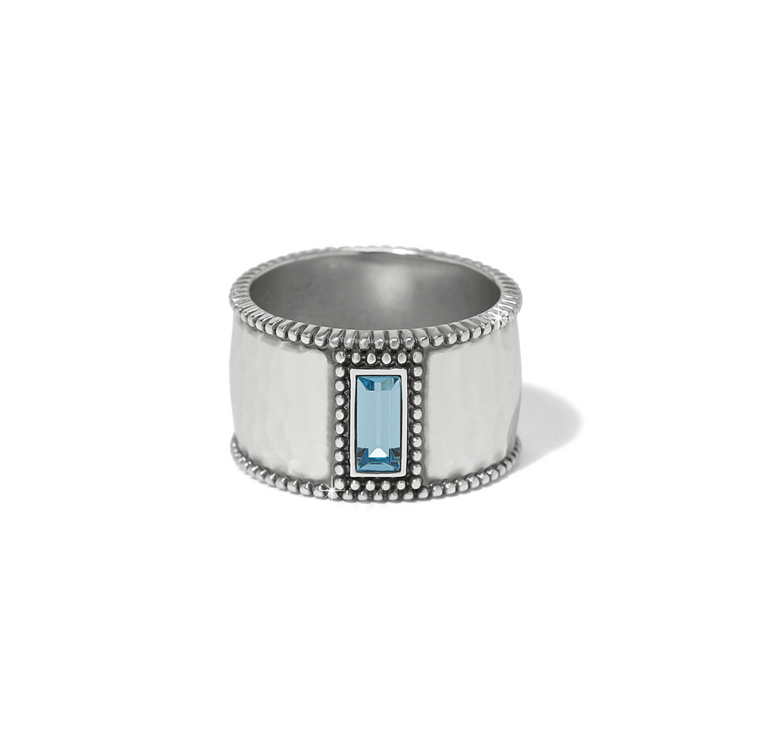 Pretty Tough Gem Wide Band Ring