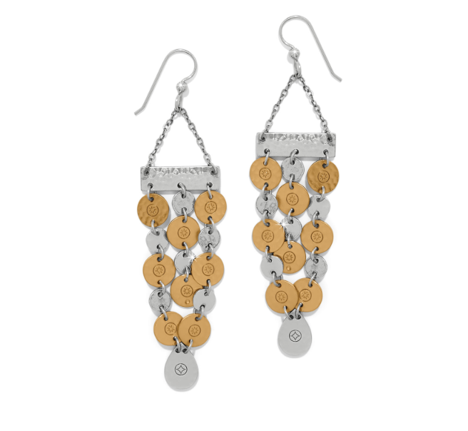 Palm Canyon Two Tone Drop French Wire Earrings