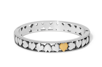 Brighton - Mystery Of Love Hearts Hinged Bangle