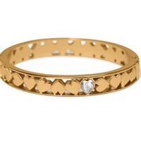 Brighton - Mystery Of Love Hearts Hinged Bangle
