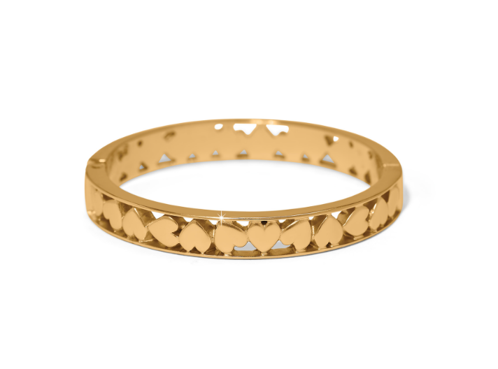 Brighton - Mystery Of Love Hearts Hinged Bangle