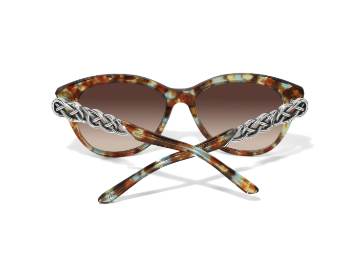 Brighton - Interlok Braid Blue Havana Sunglasses