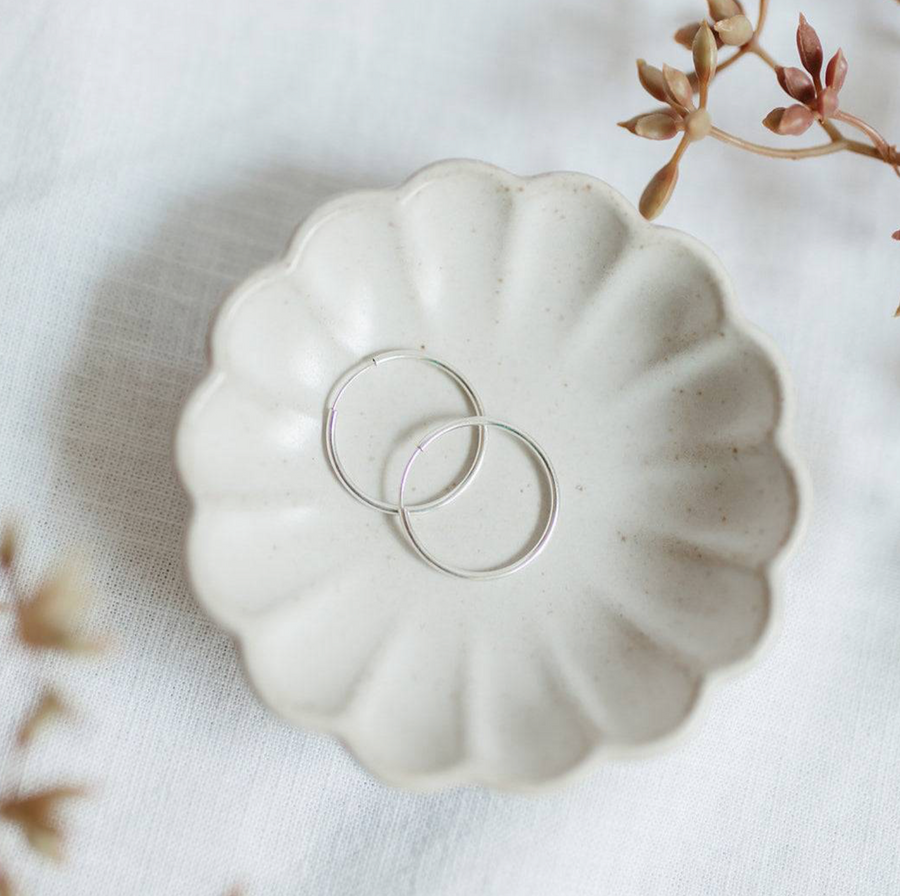 16mm Endless Hoop Earrings | Sterling Silver | Waterproof