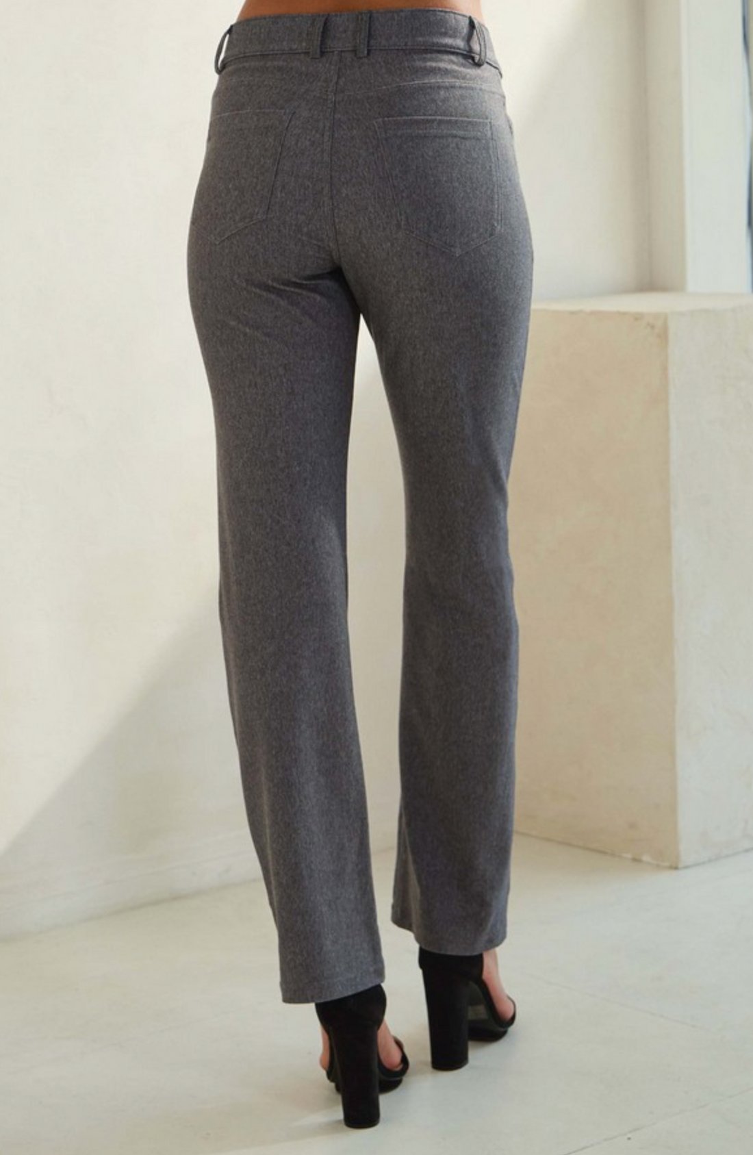 Solid Full Length Work Pants - Grey