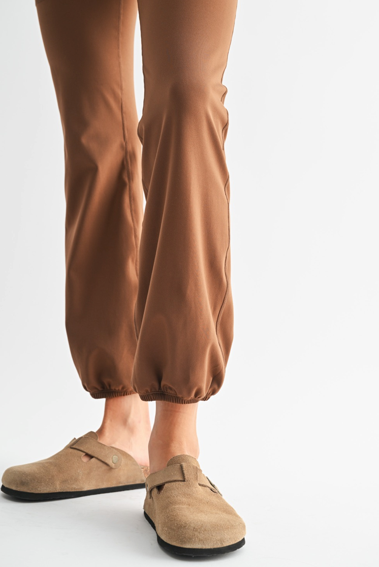 Bubble Hem Leggings - Cocoa Dust