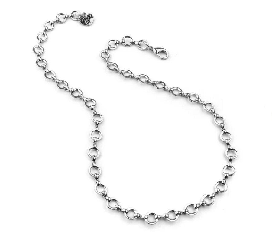 Charm It! Silver Chain Choker Necklace
