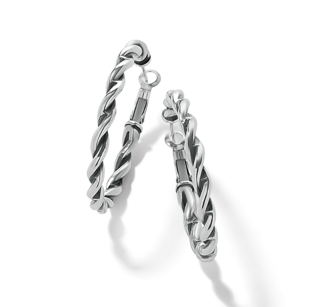 Brighton - Interlok Twist Oval Leverback Hoop Earrings