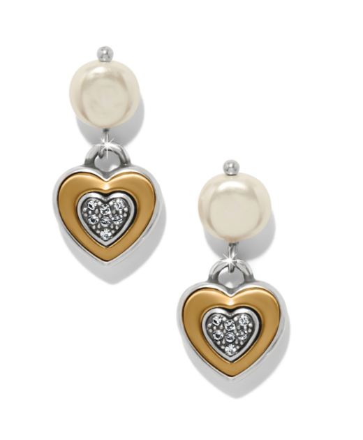 Brighton - One Heart Pearl Post Drop Earrings
