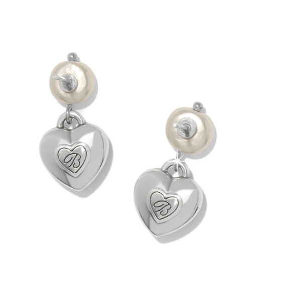 Brighton - One Heart Pearl Post Drop Earrings