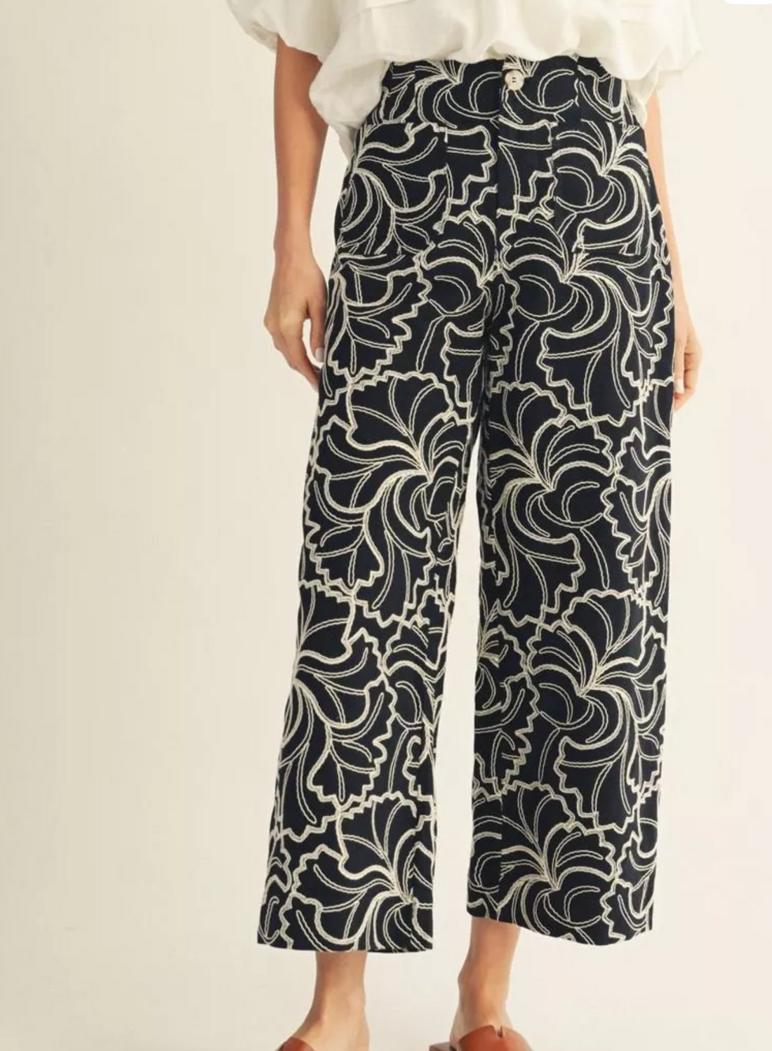 Midnight Magnolia Wide Leg Pants