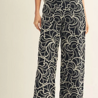 Midnight Magnolia Wide Leg Pants