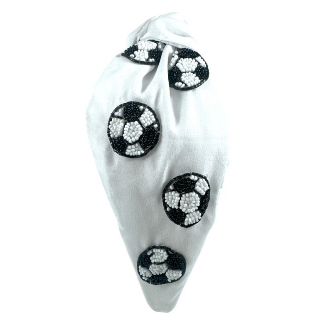 Seed Bead Top Knot SPORTS Headbands