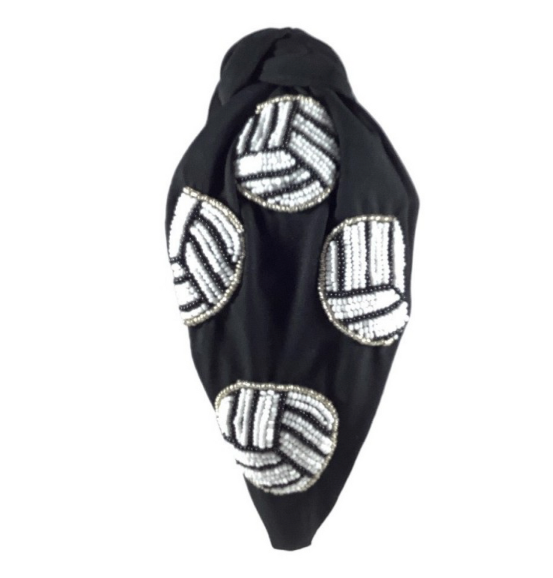 Seed Bead Top Knot SPORTS Headbands