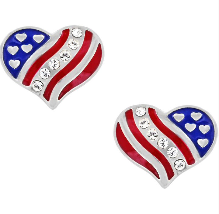 Brighton - Hearts and Stripes Mini Post Earrings